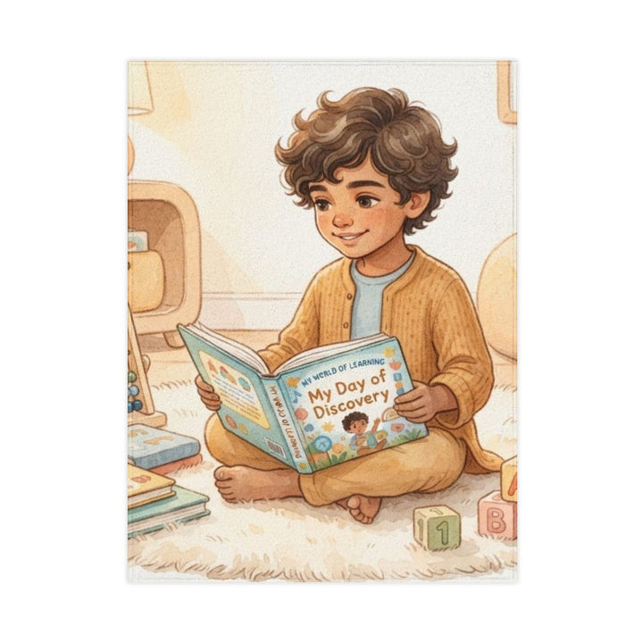 Toddler Blanket - Curious Minds Watercolor Canvas Art
