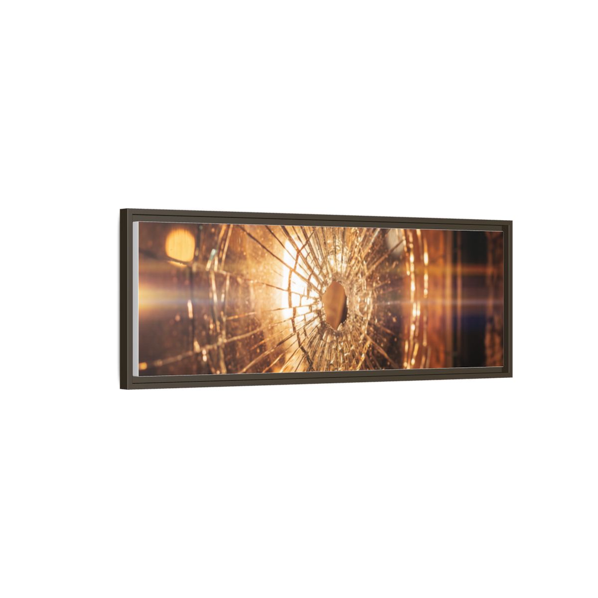 Framed Matte Canvas - Shattered Glass — Espresso / 1.25"