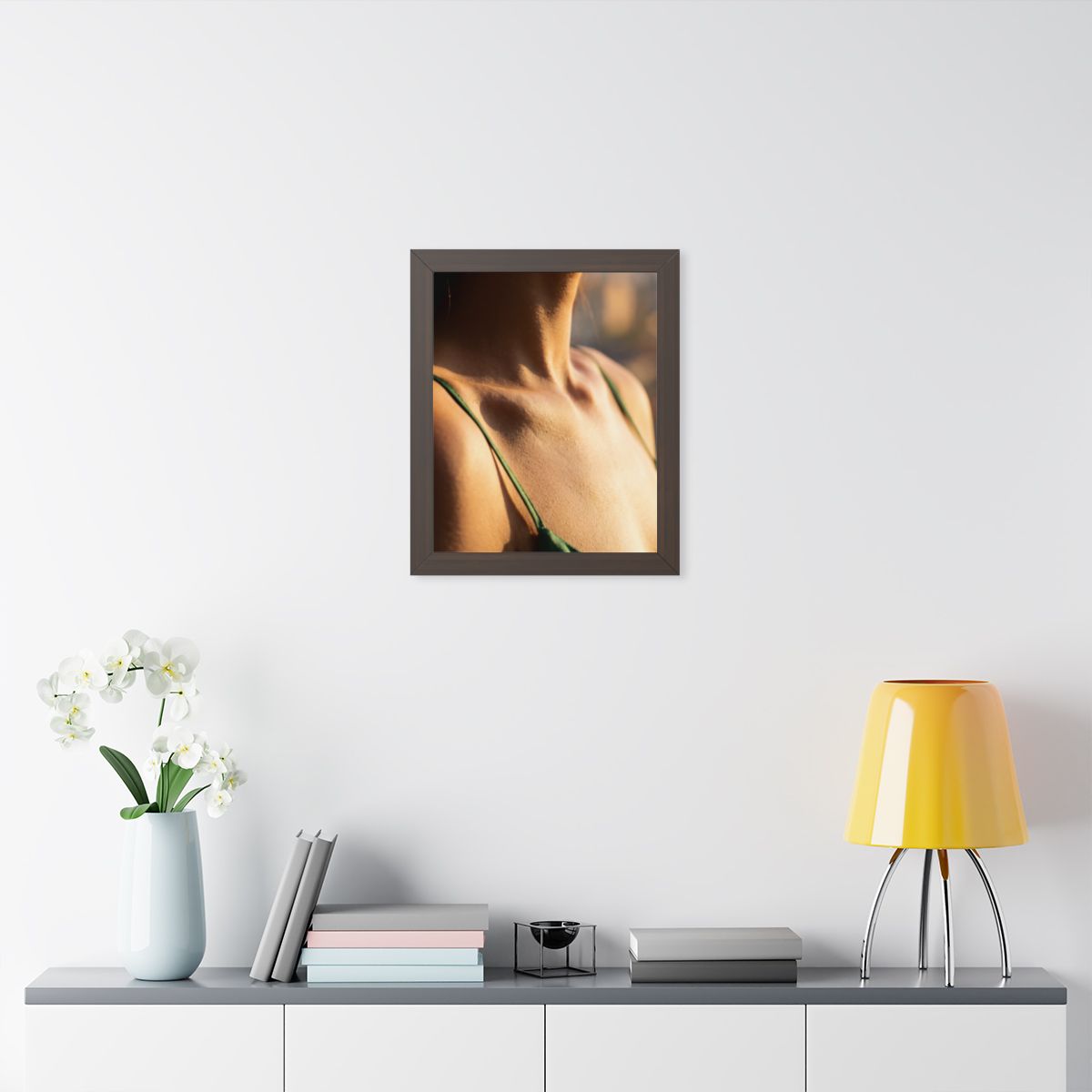 Framed Vertical Poster - Golden Hour Glow - Minimalist... |...