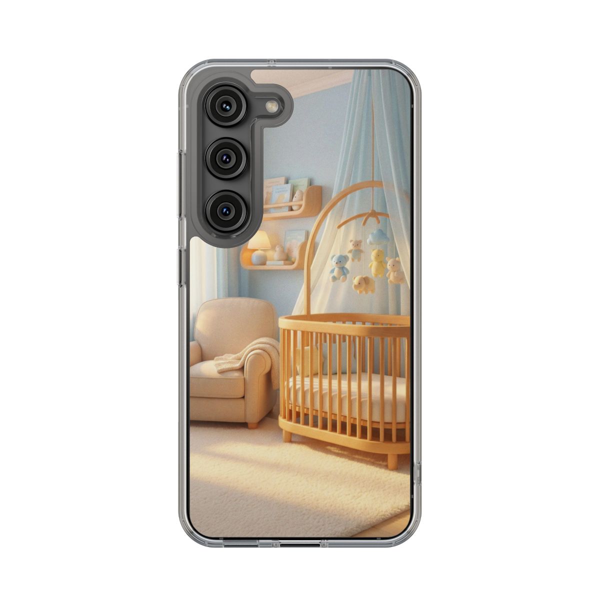 Clear Impact-Resistant Cases - Soft Blue Clear Phone Case...
