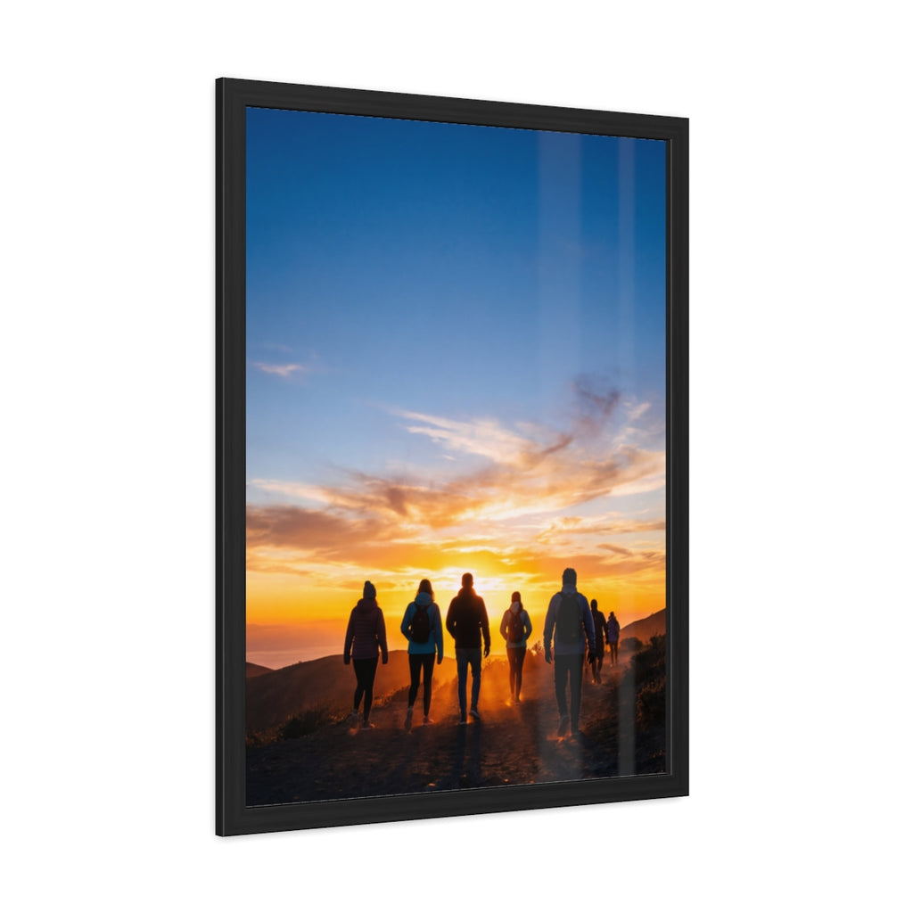 Framed Poster - Sunset Silhouette — Portrait