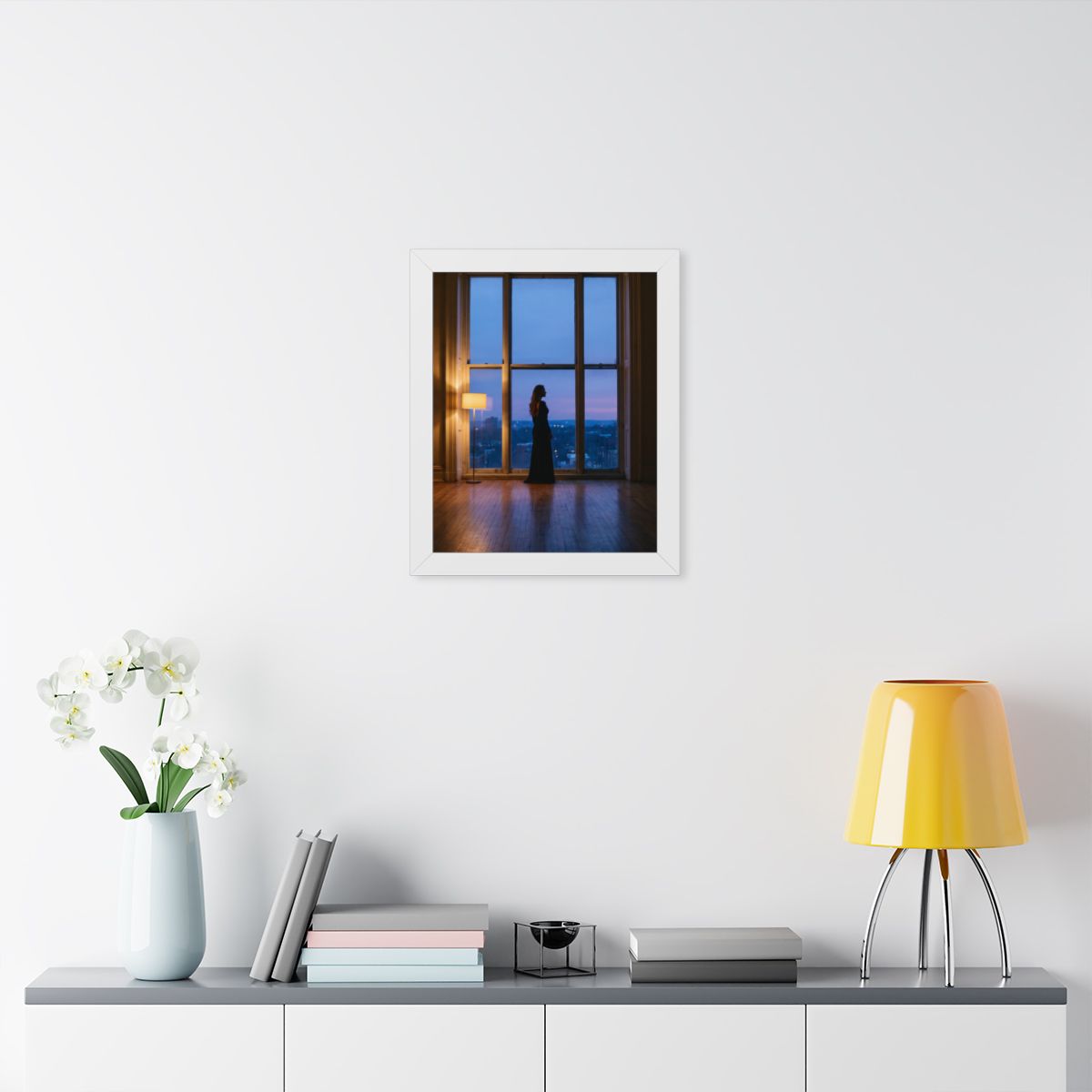 Framed Vertical Poster - Twilight Solitude — White (11×14......
