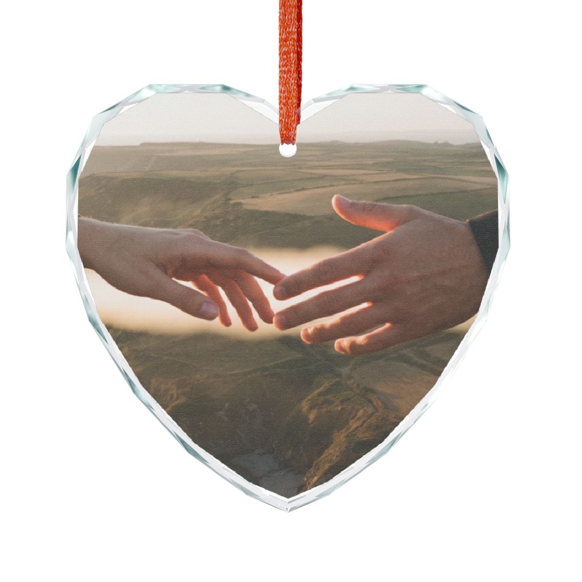 Crystal Glass Ornament - The Infinite Touch | Ethereal... |...