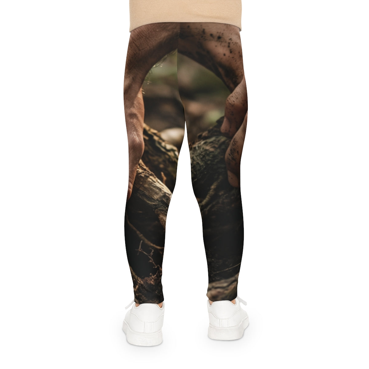 Kids Leggings with Forest Roots Art