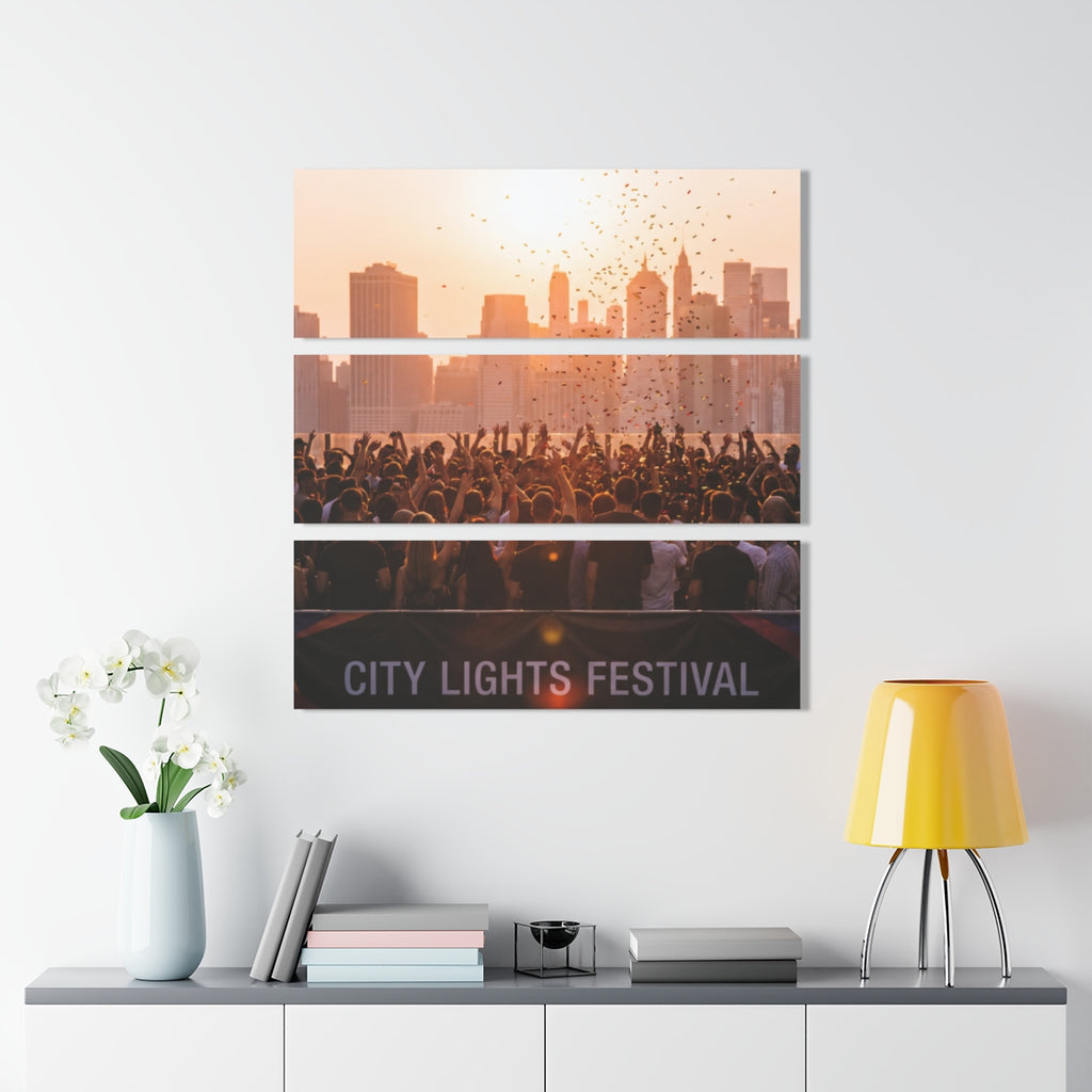 Acrylic Triptych Prints - Sunset Skyline | Echovira Gallery