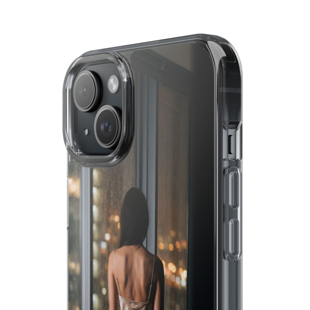 Clear Impact-Resistant Cases - Midnight Rain Clear Phone......