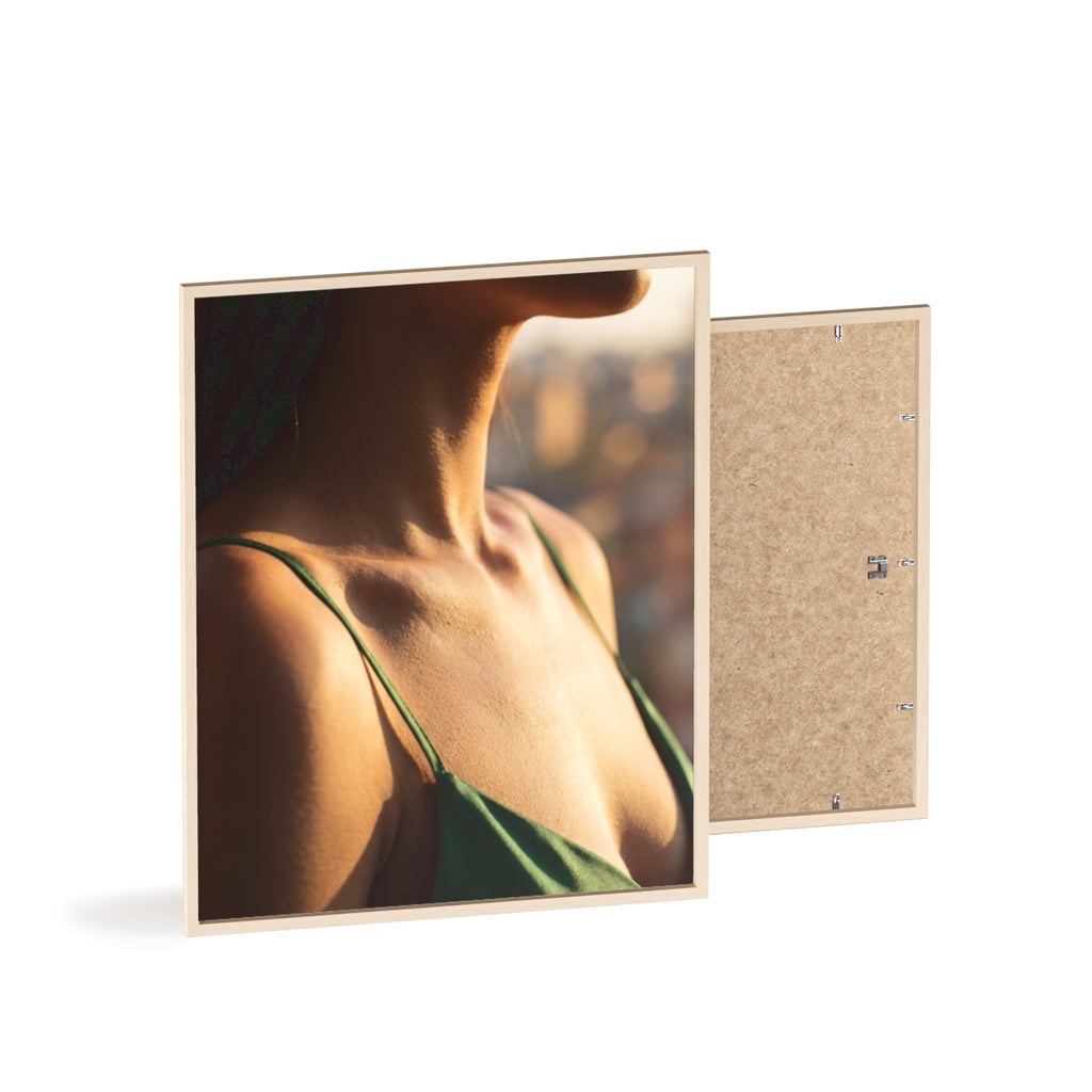 Poster with Wooden Frame - Sunlit Portrait