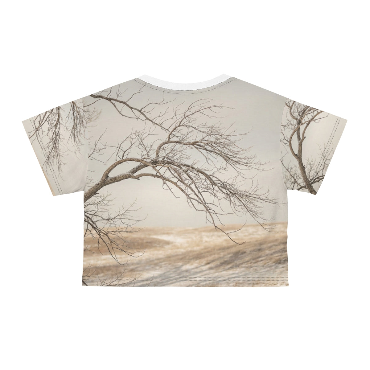 Crop Tee - Winter Branch Solitude Landscape | Echovira...