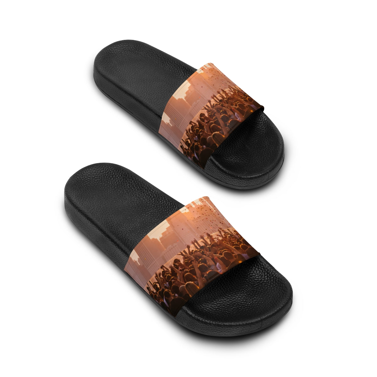 Men's Slide Sandals - City Lights | Echovira Gallery