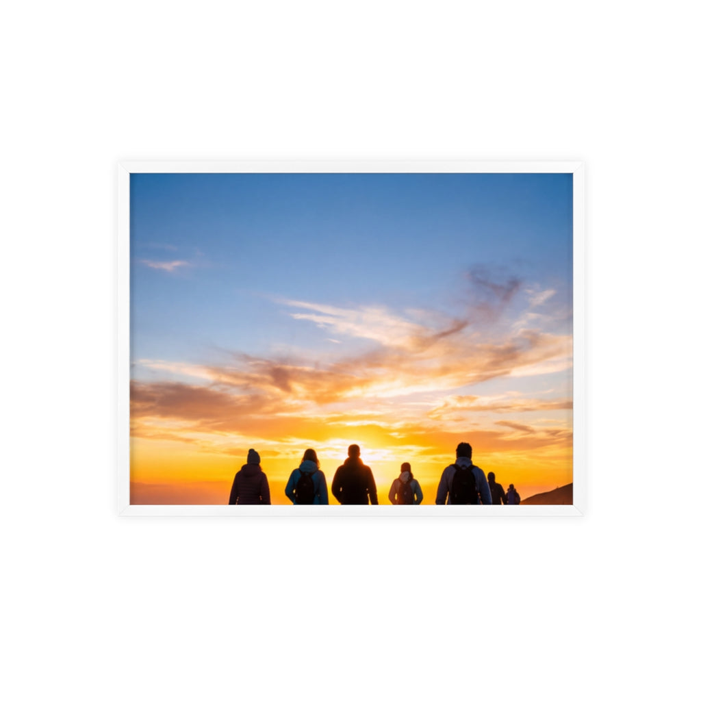 Posters with Wooden Frame - Sunrise Journey