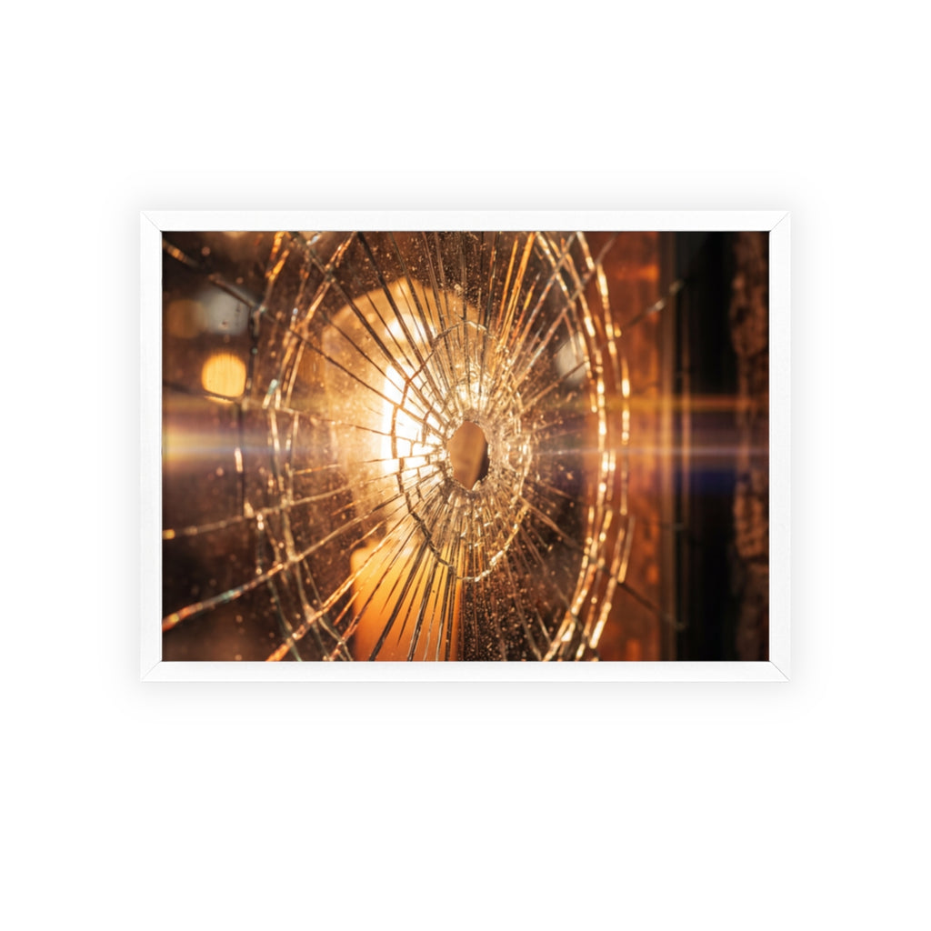 Wood Framed Poster - Cinematic Fracture
