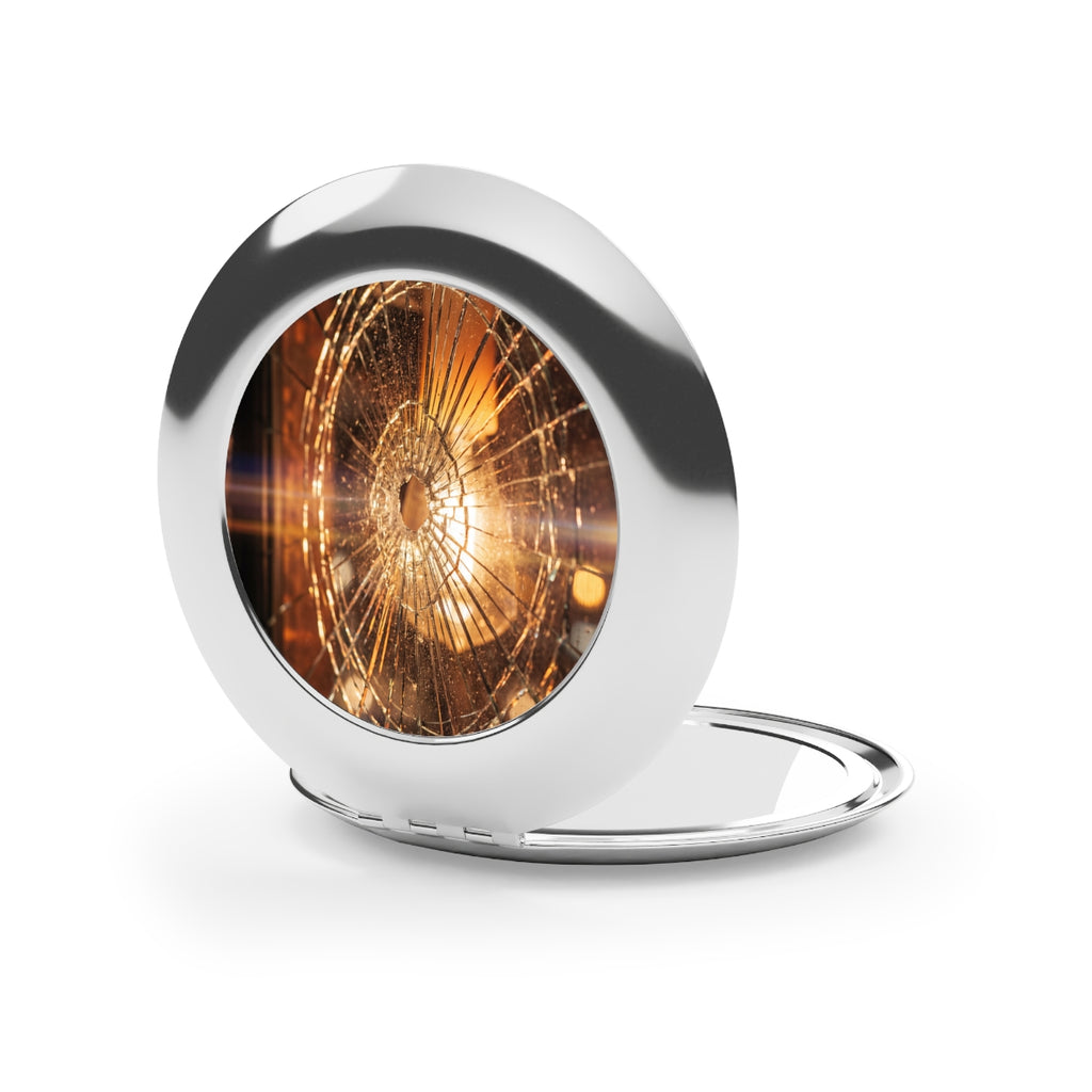 Compact Travel Mirror - Moody Fractured Glass