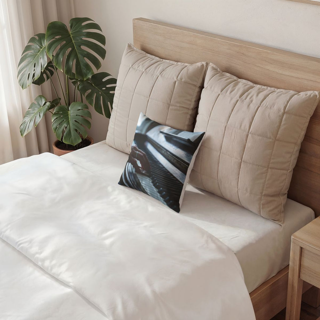 Poly Velvet Pillow - Pianist Nocturne | Echovira Gallery