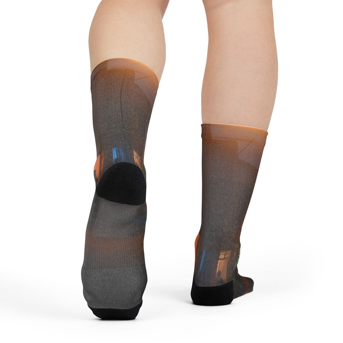 Sublimation Crew Socks - Shadowed Alleyway Mystery Art Print...