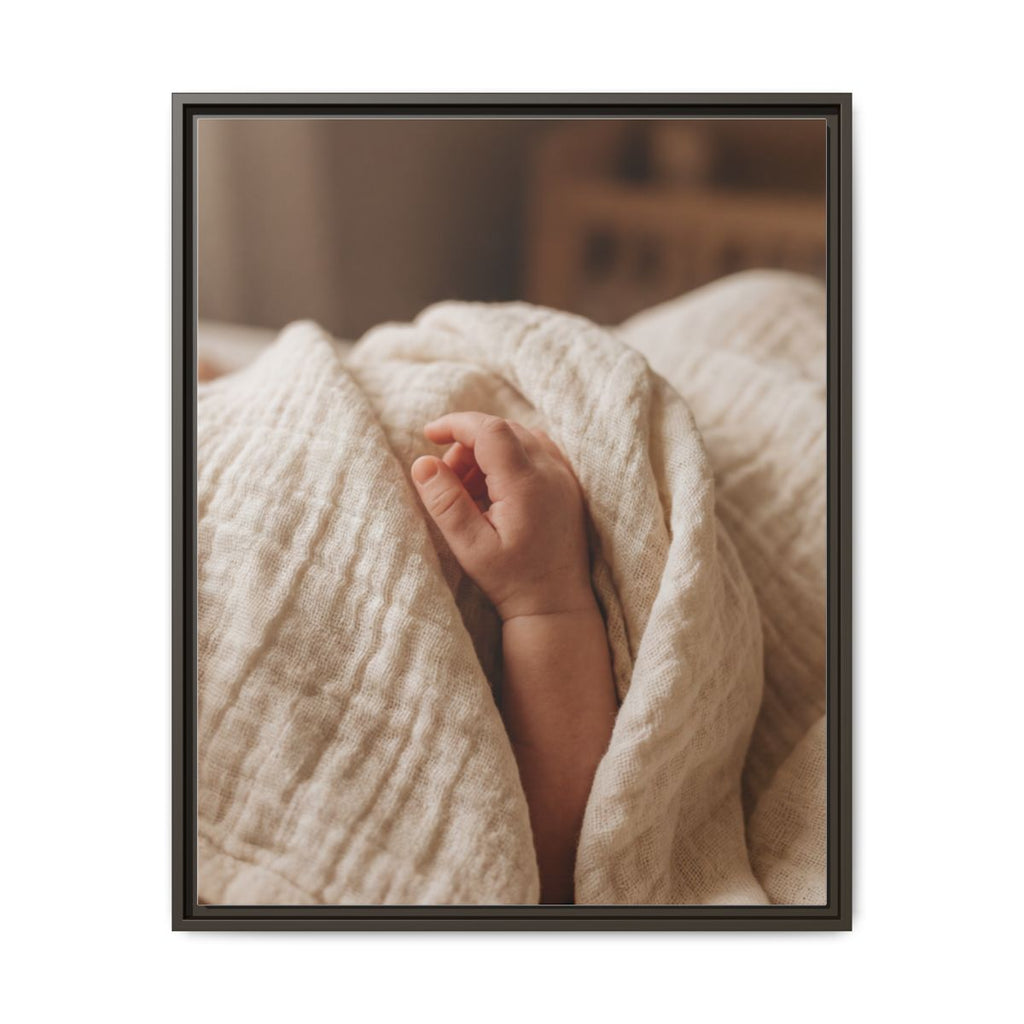 Framed Matte Canvas - Neutral Nursery — Espresso / 1.25"