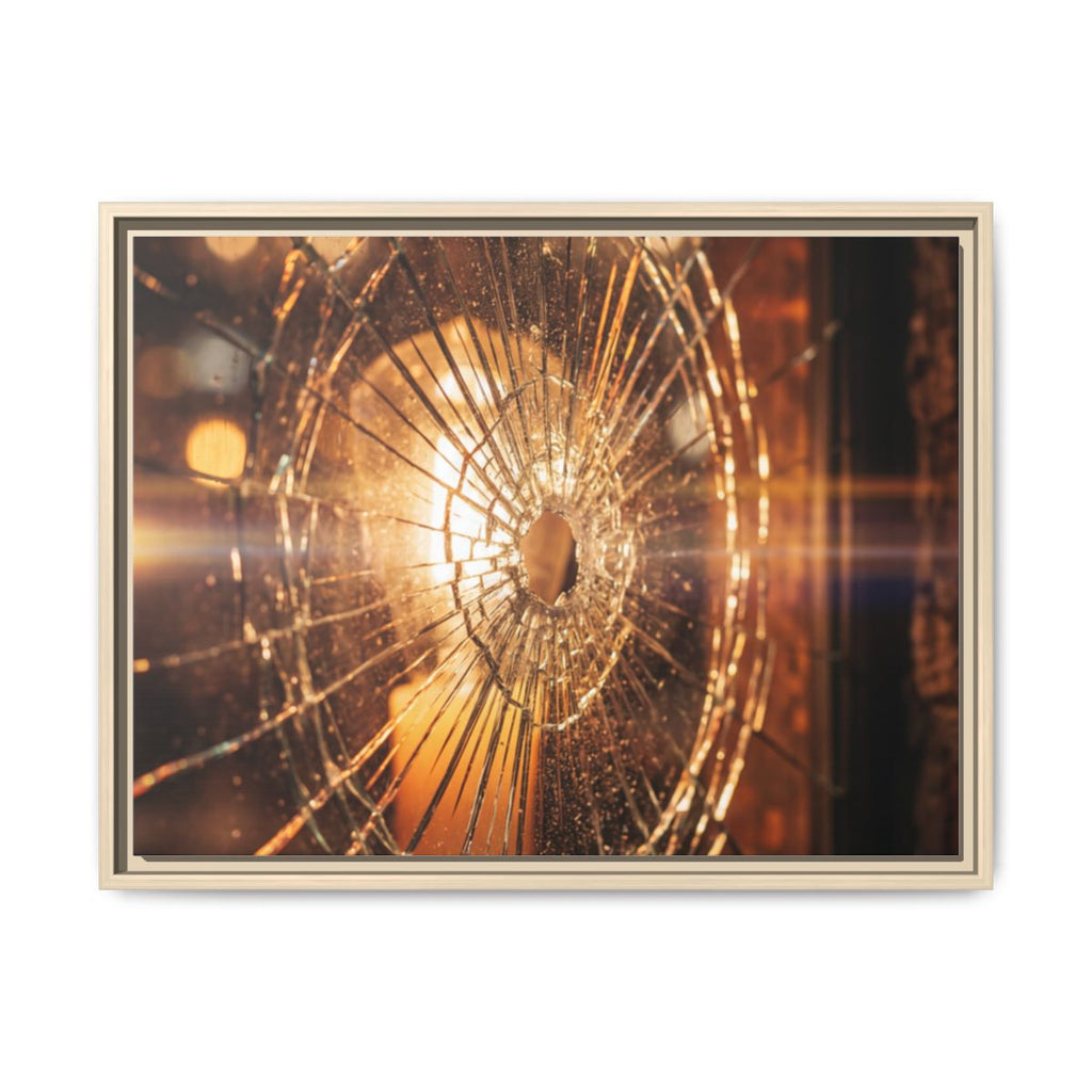 Framed Matte Canvas - Shattered Glass