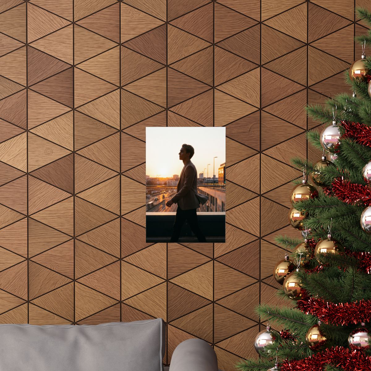 Matte Vertical Poster - Golden Hour Walk (8×10 & 36×54) |...