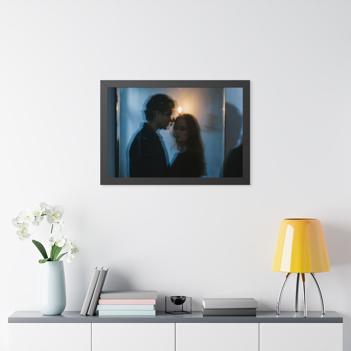 Midnight Glow Framed Poster - Cozy Horizontal Art (14×11......
