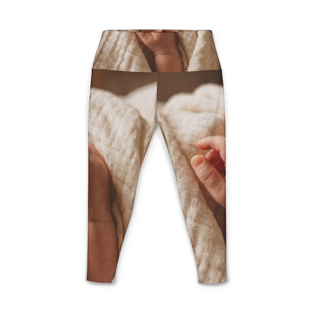 Women's Yoga Pants - Tender Newborn Hand in Soft Muslin... |...
