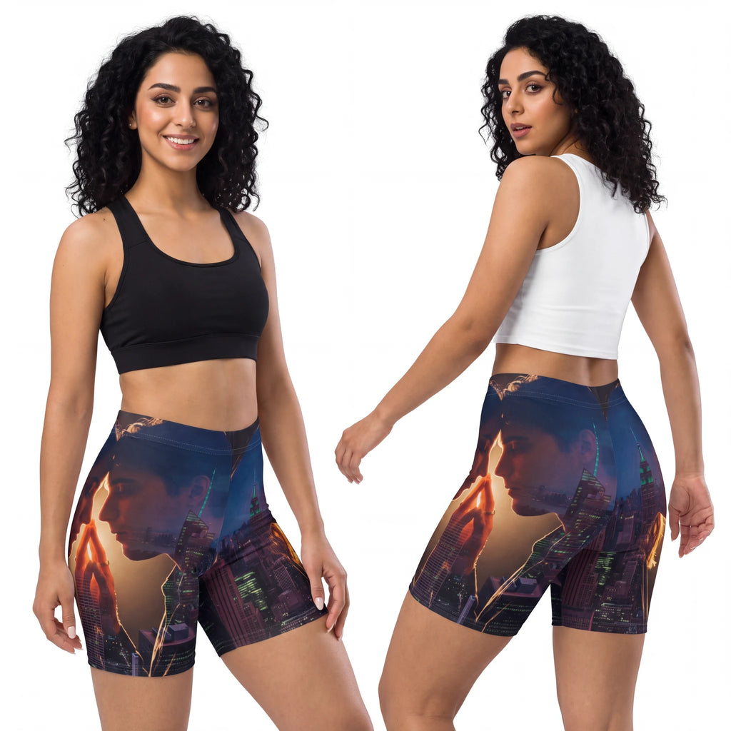 City Lights Lovers Women's Biker Shorts