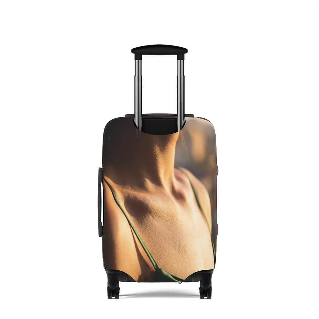 Luggage Cover - Golden Hour Elegance Minimalist Portrait Art...