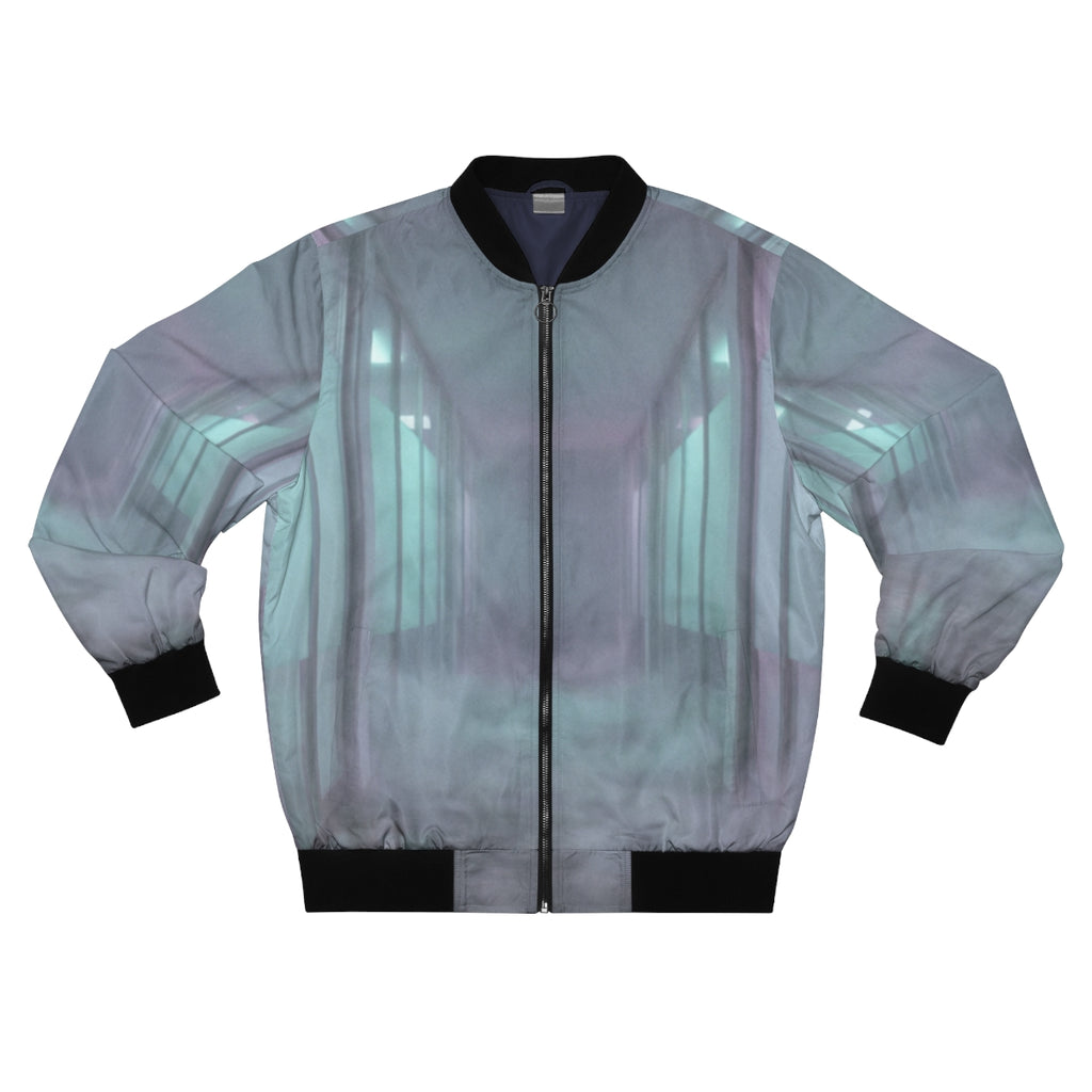 Men's Bomber Jacket - Liminal Corridor Fog Art Print |...
