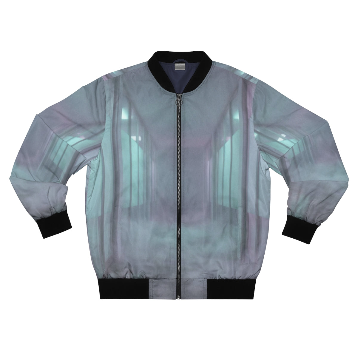 Men's Bomber Jacket - Liminal Corridor Fog Art Print |...