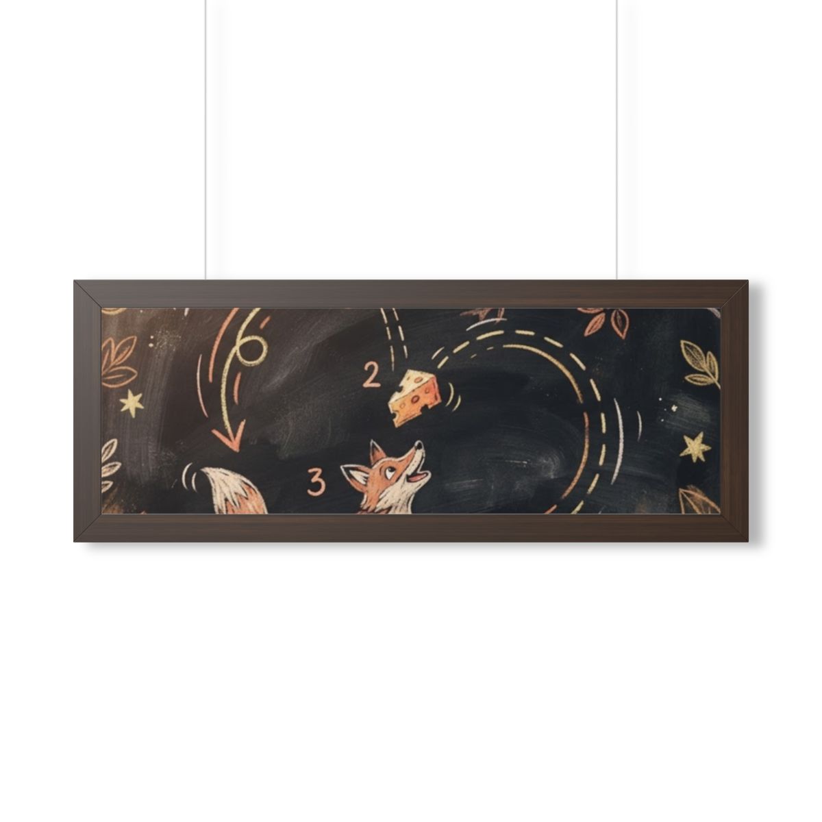 Framed Horizontal Poster - Storybook Slate — Walnut (14×11...