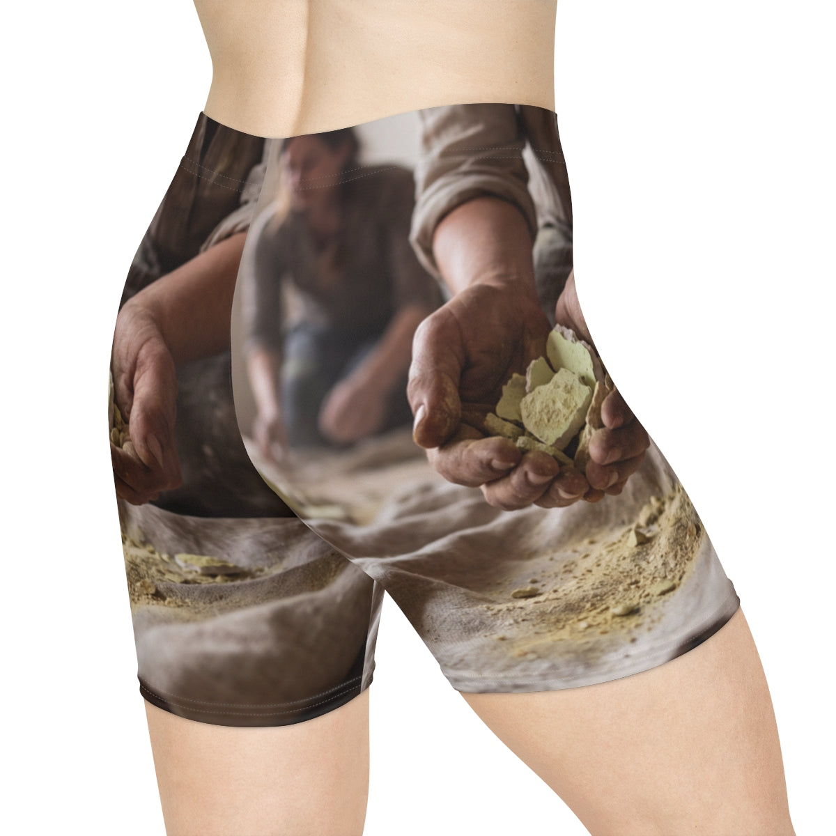 Women's Biker Shorts - Earth Minerals | Echovira Gallery