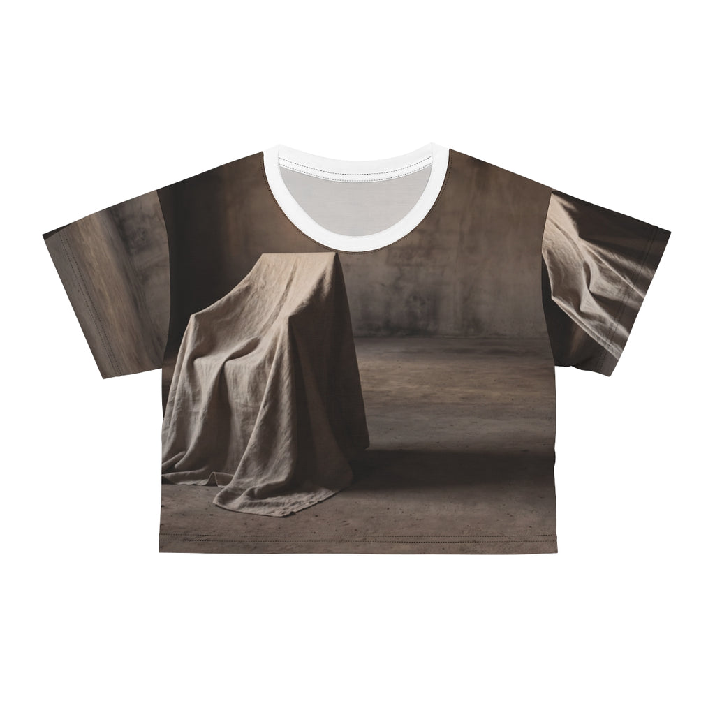 Crop Tee - Draped Silence Still Life Art - Shadowed... |...