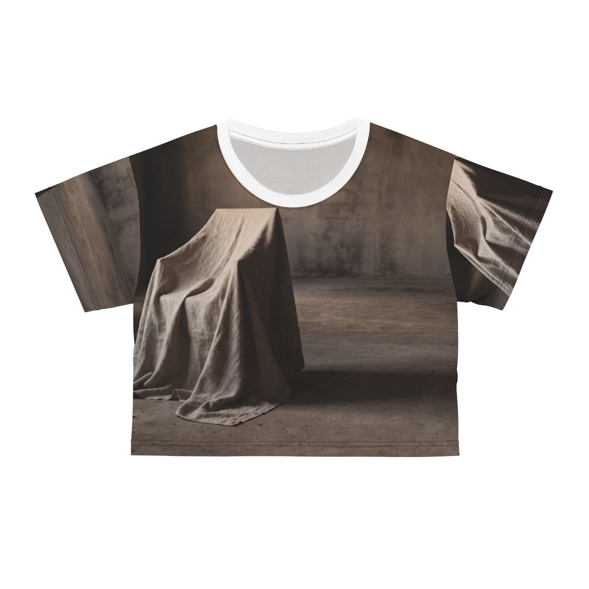 Crop Tee - Draped Silence Still Life Art - Shadowed... |...