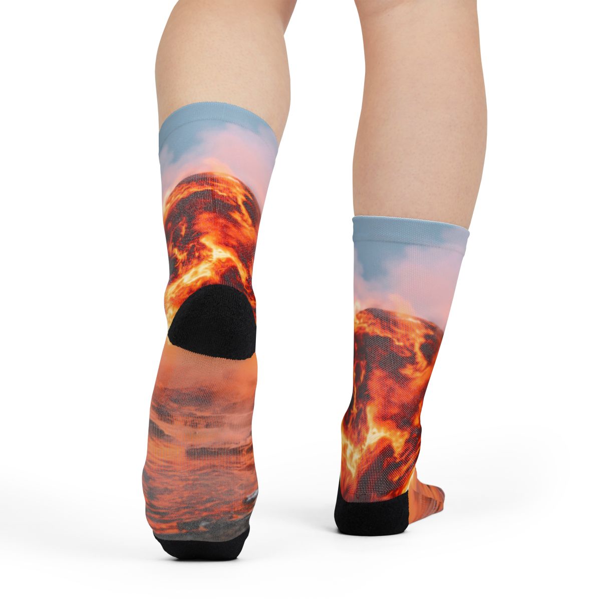 Sublimation Crew Socks - Fire Orb Footwear | Echovira...