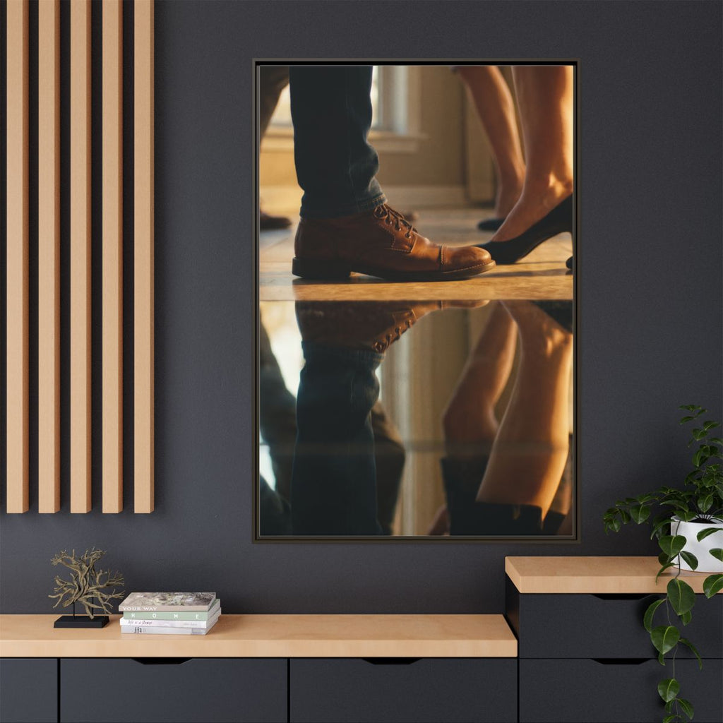 Matte Canvas, Framed - Golden Hour Reflections Cinematic Art...