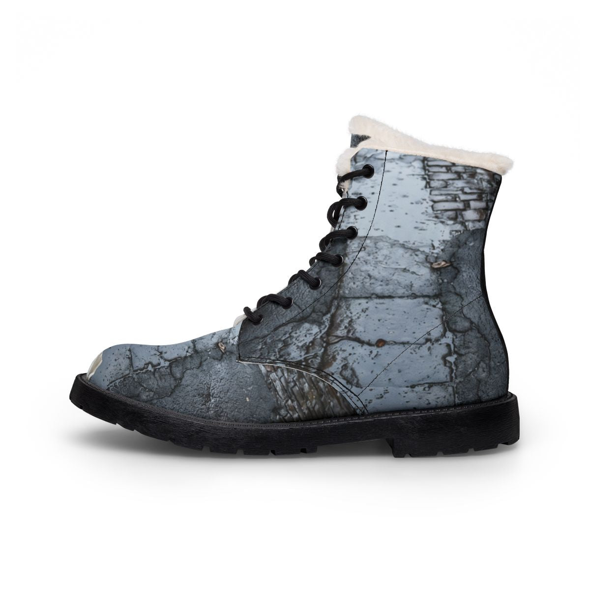 Men's Fur and Leather Boots - Forgotten Silk Alleyway Fine...