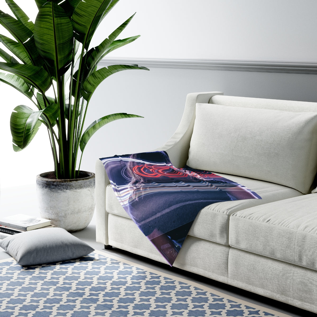 Neon Light Trails Baby Swaddle Blanket