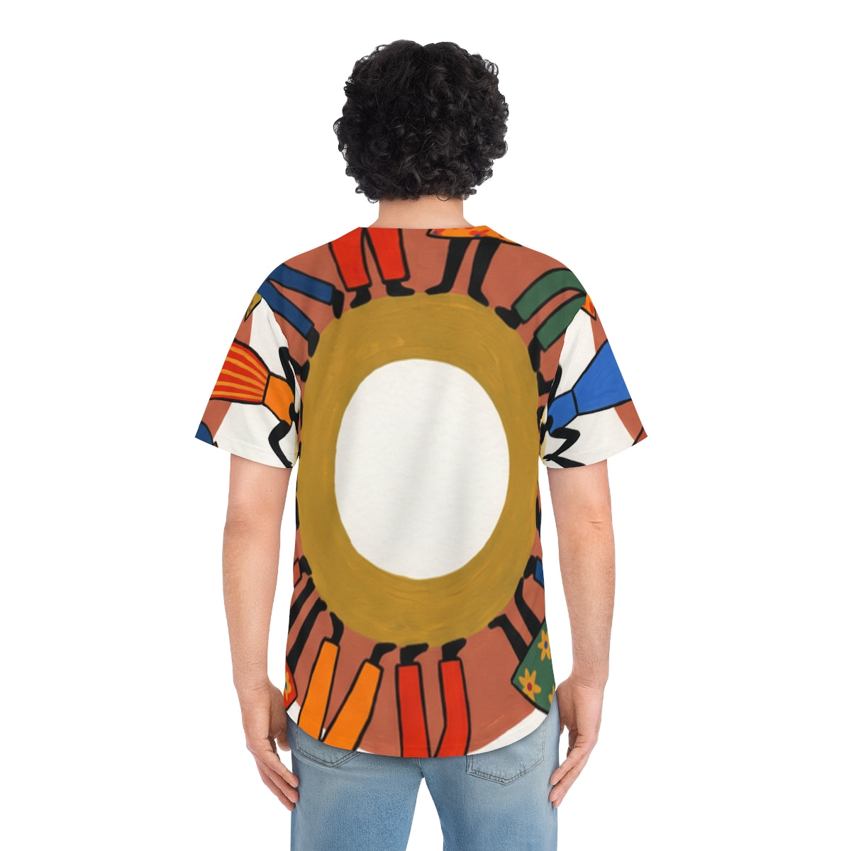 Men's Baseball Jersey - Unity Mandala Art | Echovira Gallery