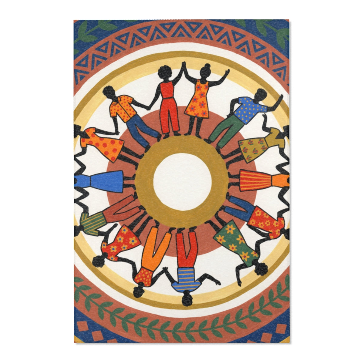 Area Rug - Unity Mandala Folk Art | Echovira Gallery