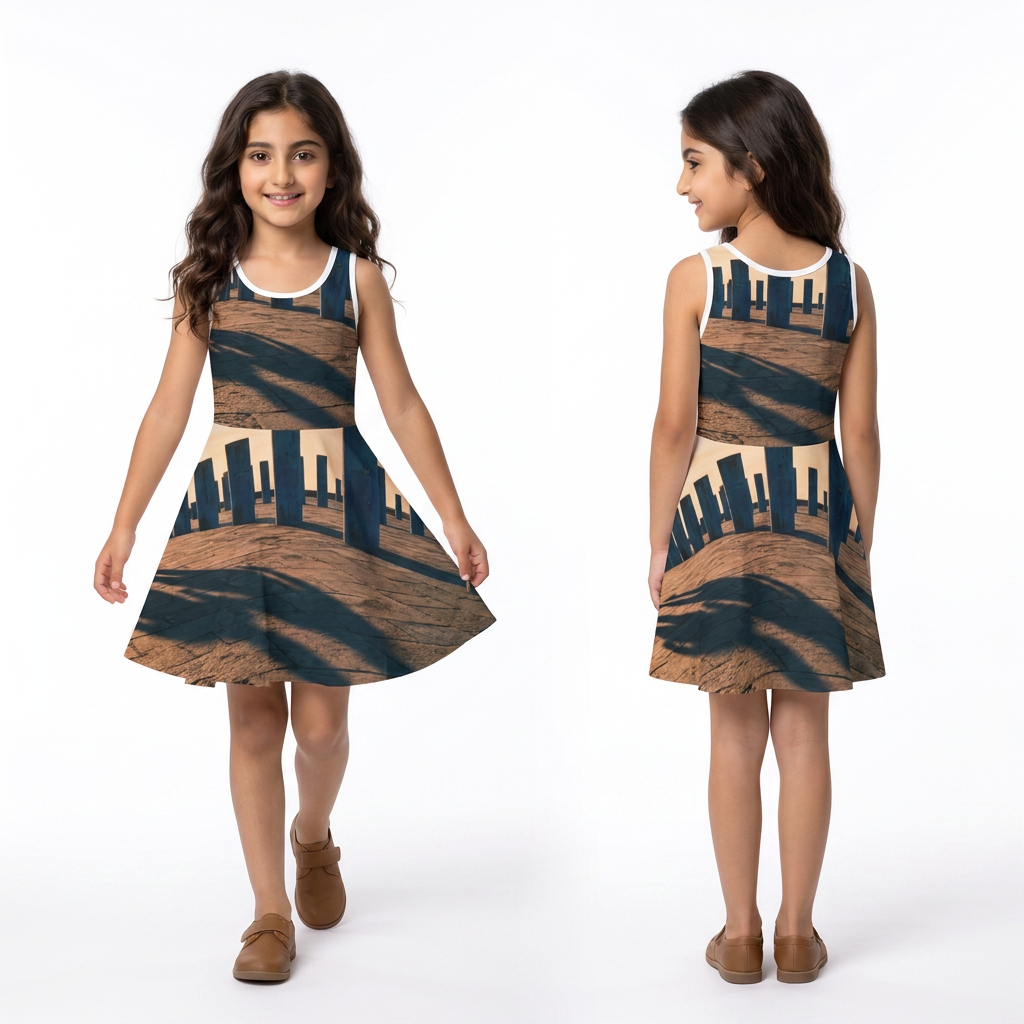 Robe sans manches fille - Colonnes au crépuscule