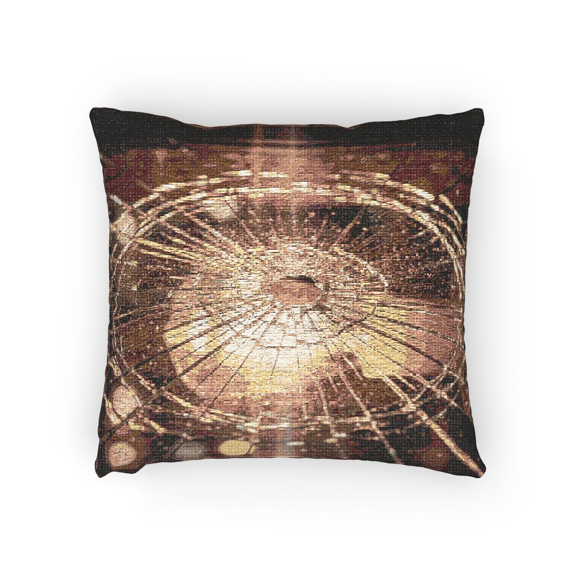 Woven Pillow - Moody Amber Glow
