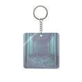 Square Keychain - Liminal Corridor Fog Art Print | Echovira...