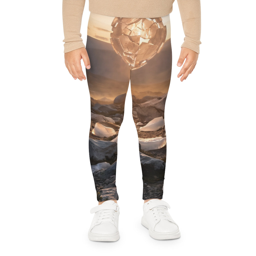 Kids Leggings with Surreal Floating Ice Sphere