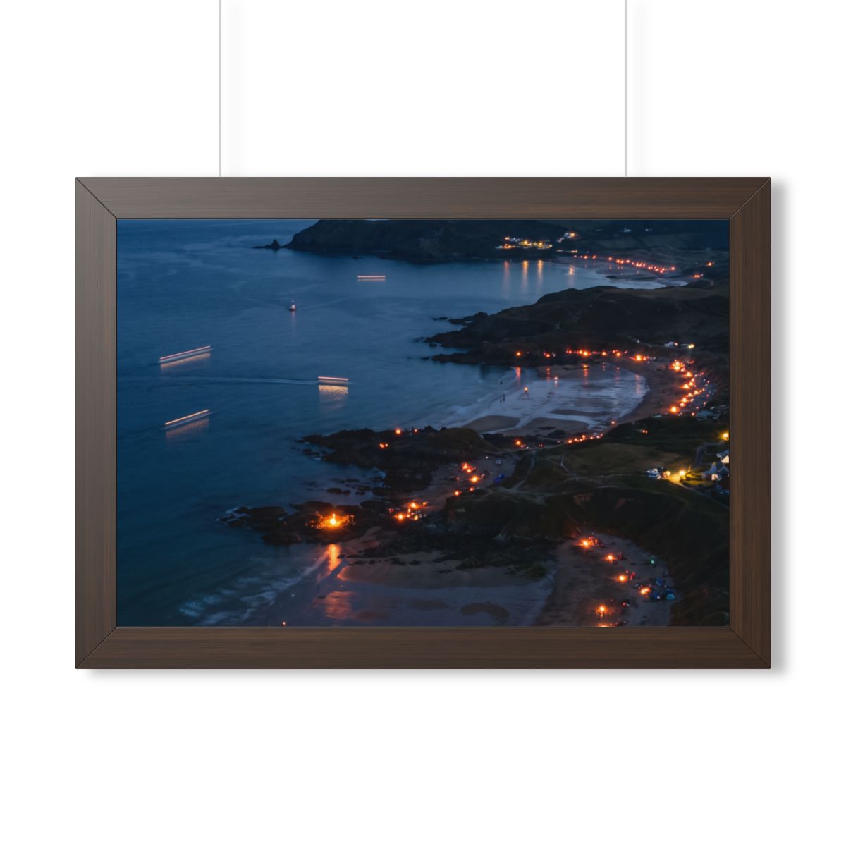 Framed Horizontal Poster - Coastal — Walnut (14×11, 16×12......