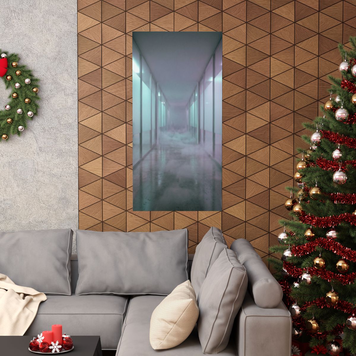 Matte Vertical Posters - Liminal Corridor Fog Art Print... |...