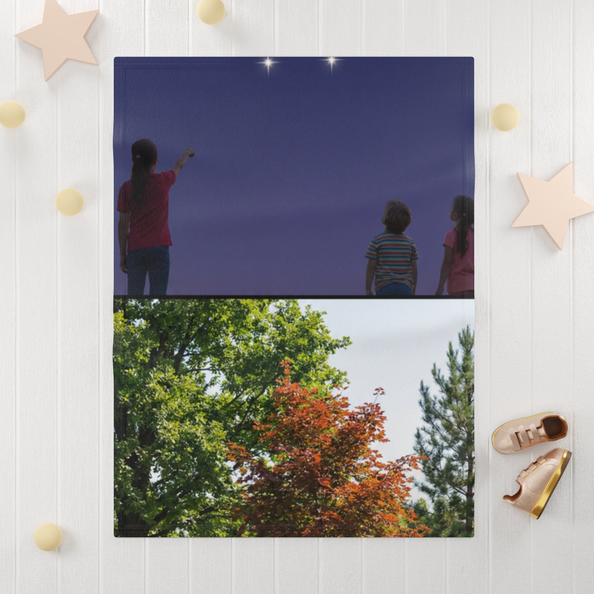 Soft Fleece Baby Blanket - Stardust & Forest Discovery |...