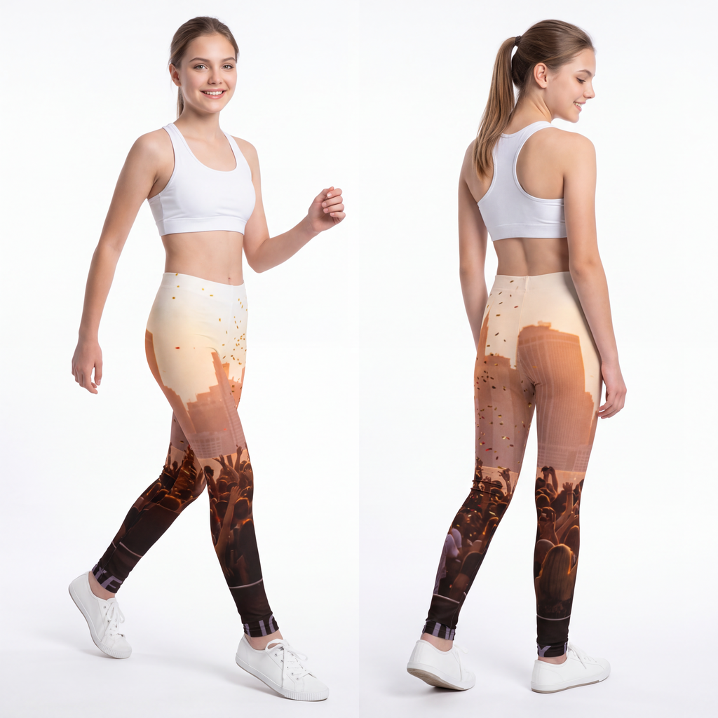 Youth Leggings - City Lights Festival | Echovira Gallery