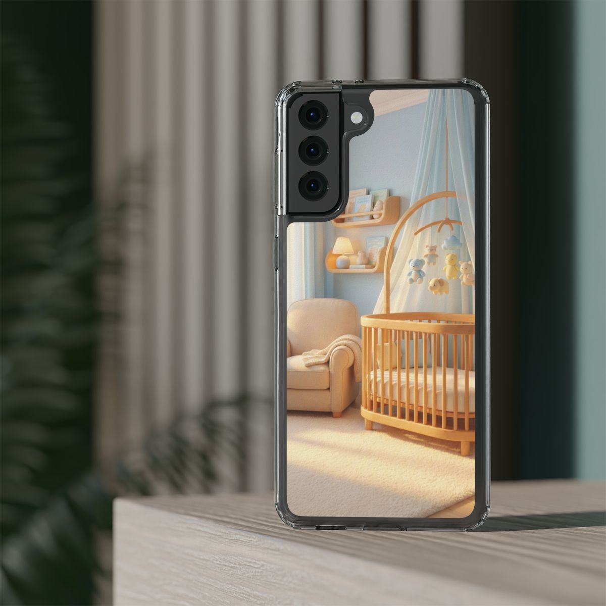Clear Impact-Resistant Cases - Soft Blue Clear Phone Case...