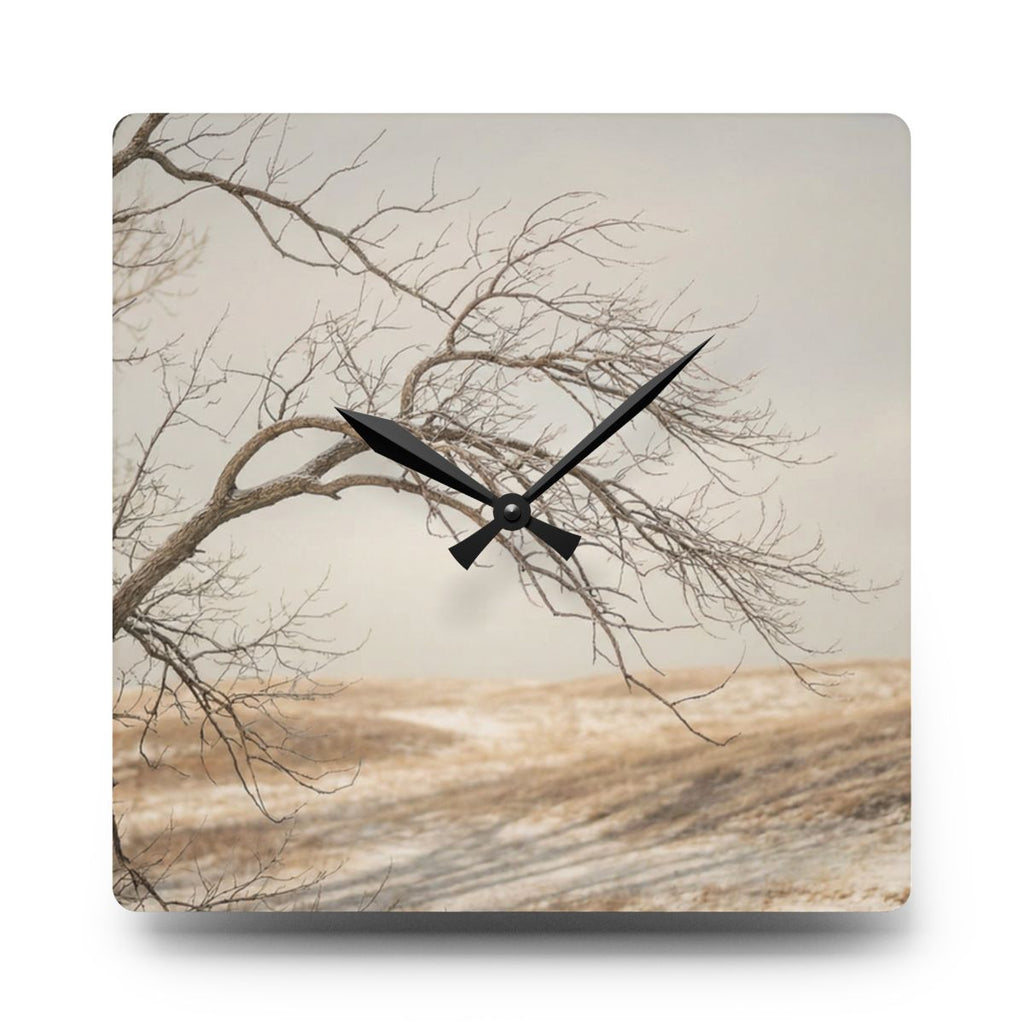 Acrylic Wall Clock - Minimalist Tree