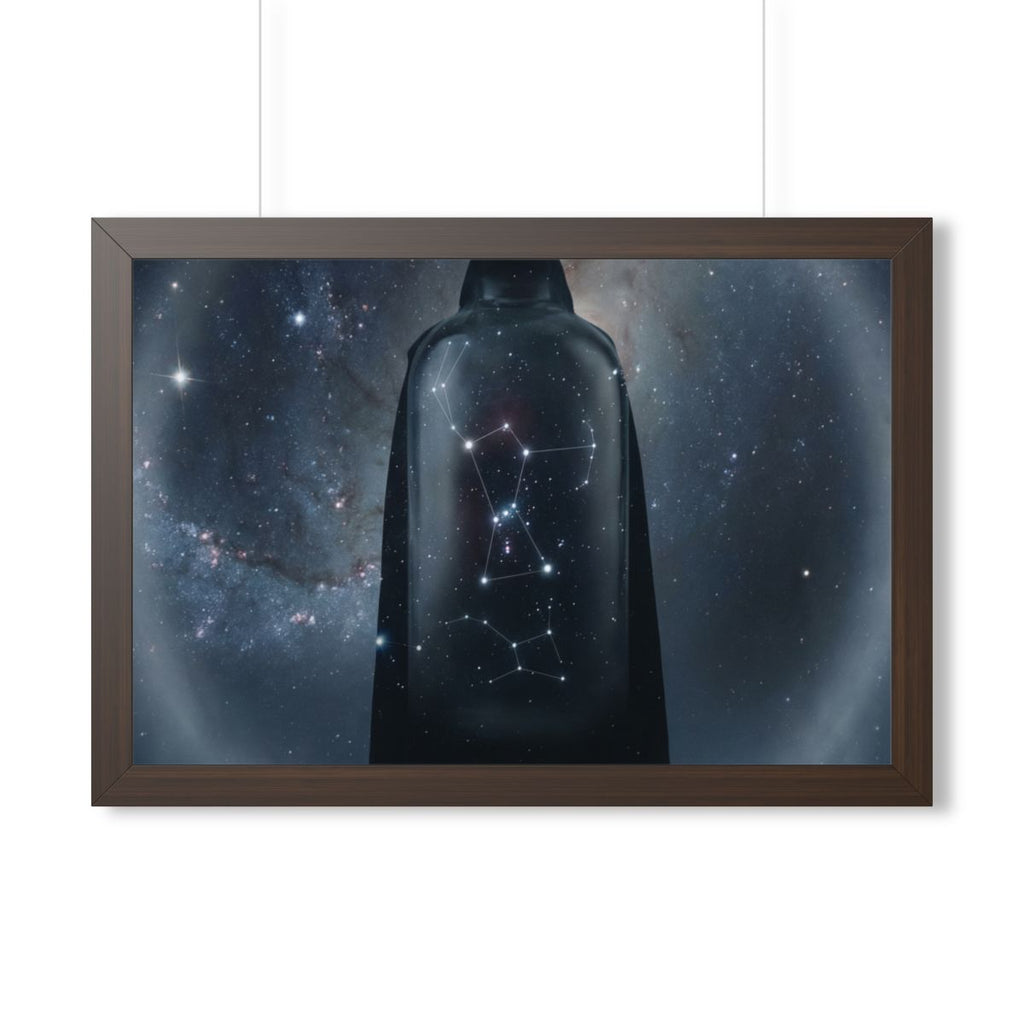 Framed Walnut Poster Orion Constellation Art