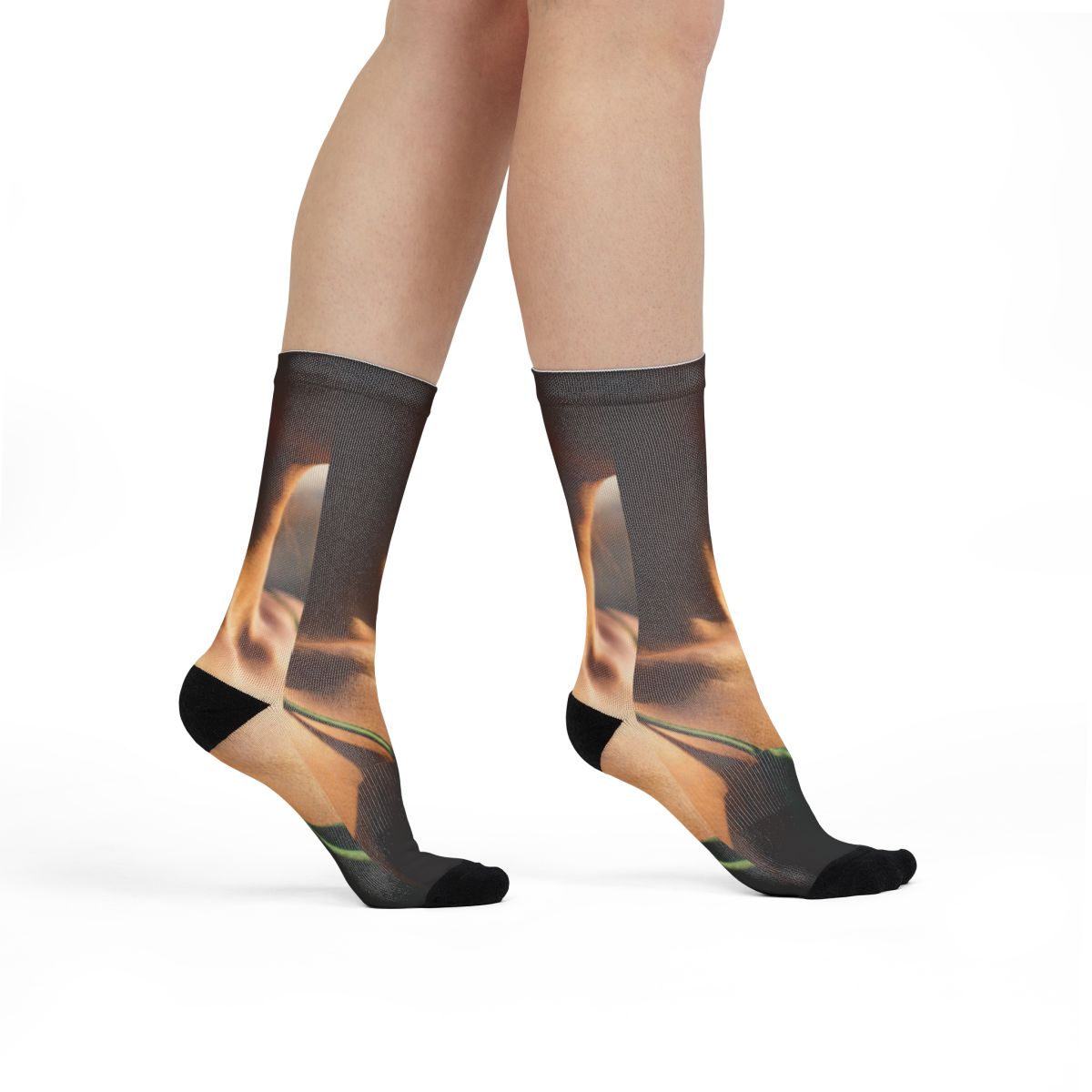 Sublimation Crew Socks - Emerald Sun Steps