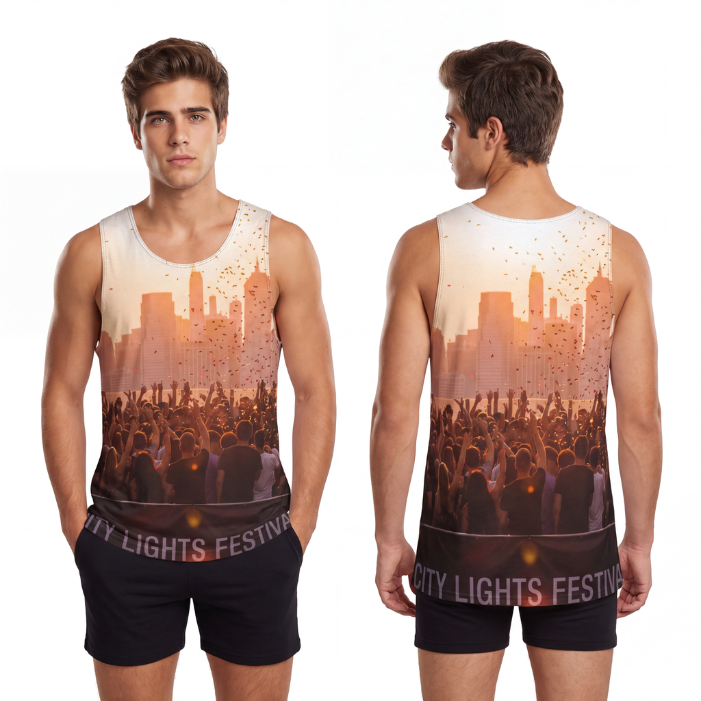Men's Tank - City Lights Festival | Echovira Gallery